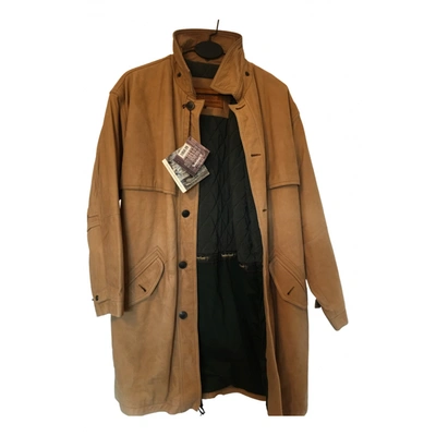 Pre-owned Timberland Leather Trench In Brown
