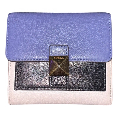 Pre-owned Furla Leather Wallet In Blue