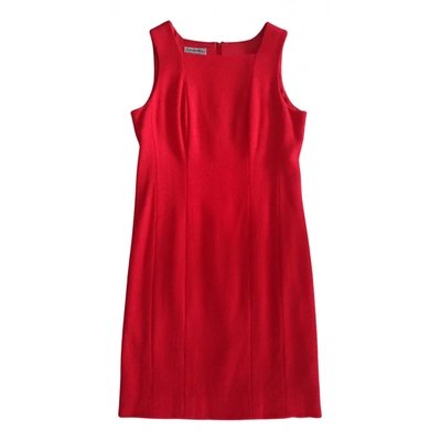 Pre-owned Chanel Wool Dress In Red