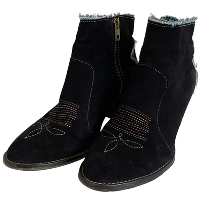 Pre-owned Zadig & Voltaire Molly Ankle Boots In Black