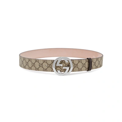Gucci Gg Supreme Monogrammed Belt In Beige