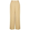 VINCE SAND STRAIGHT-LEG TWILL TROUSERS