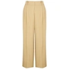 Vince Wool-blend Twill Straight-leg Pants In Beige