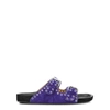 Isabel Marant Lennyo Buckled Suede Sandals In Purple