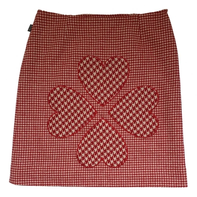 Pre-owned Moschino Cheap And Chic Wool Mid-length Skirt In Red