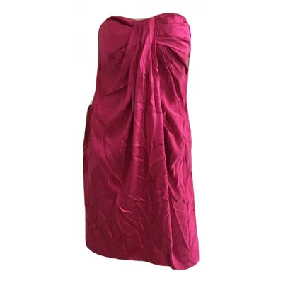 Pre-owned Allsaints Silk Mini Dress In Pink