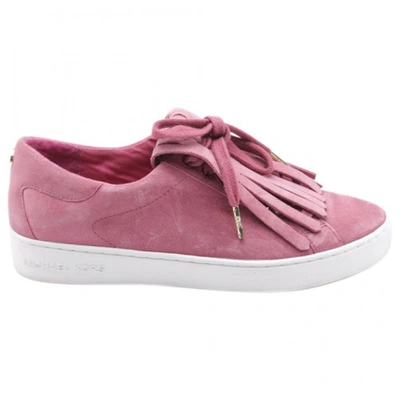 Pre-owned Michael Kors Leather Trainers In Pink