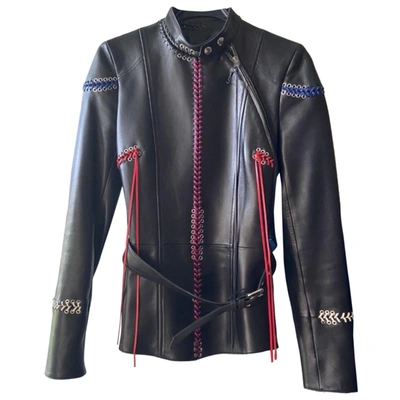 Pre-owned Alexander Mcqueen Leather Jacket In Black