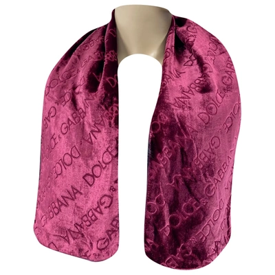 Pre-owned Dolce & Gabbana Silk Handkerchief In Pink