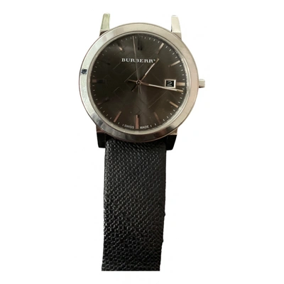 Pre-owned Burberry Silver Watch In Grey