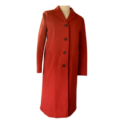Pre-owned Prada Coat In Red