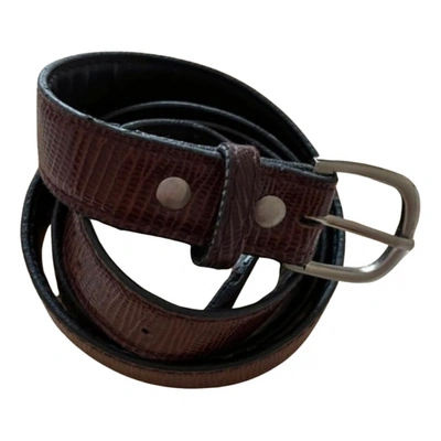 Pre-owned Chiara Boni Leather Belt In Brown