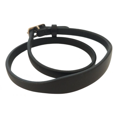 Pre-owned Acne Studios Leather Bracelet In Black
