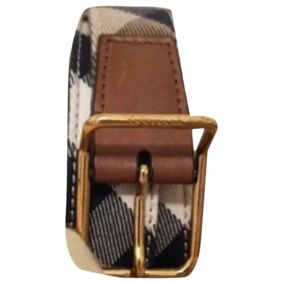 Pre-owned Burberry Leather Belt In Brown