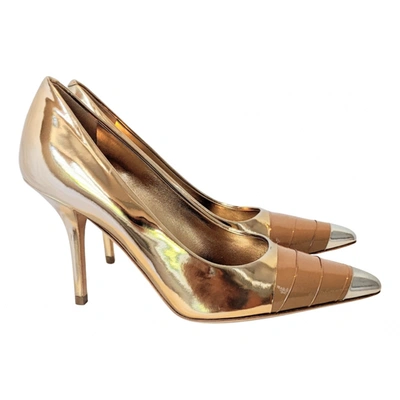 Pre-owned Burberry Leather Heels In Gold