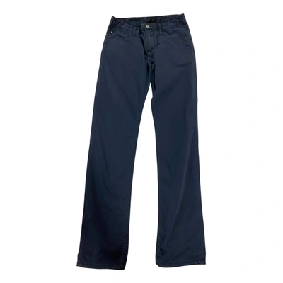 Pre-owned Emporio Armani Trousers In Navy