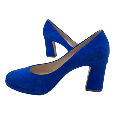 Pre-owned A. Testoni' Leather Heels In Blue