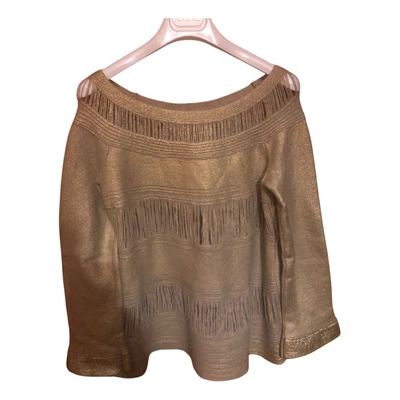 Pre-owned Moschino Wool Top In Beige