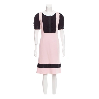 Pre-owned Diane Von Furstenberg Wool Dress In Pink