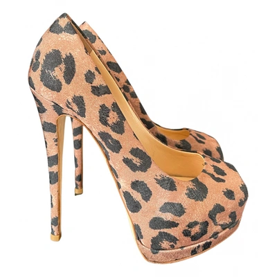 Pre-owned Giuseppe Zanotti Cloth Heels In Brown