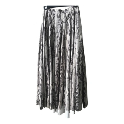 Pre-owned Msgm Mid-length Skirt In Grey