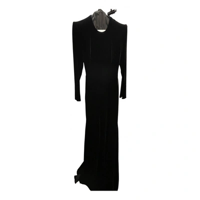 Pre-owned Alex Perry Velvet Maxi Dress In Black