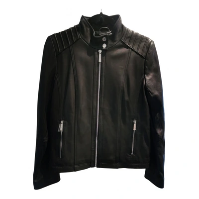 Pre-owned Michael Kors Leather Jacket In Black