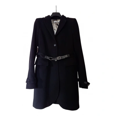 Pre-owned Daniele Alessandrini Wool Coat In Black
