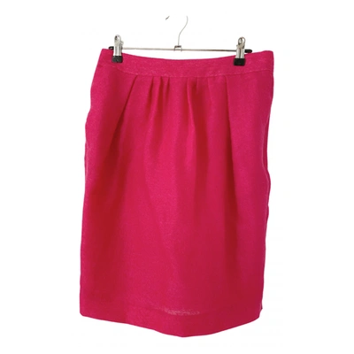 Pre-owned Max Mara Wool Mini Skirt In Pink