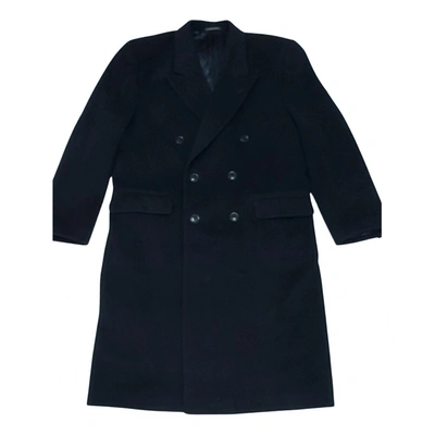 Pre-owned Lebole Cashmere Coat In Blue