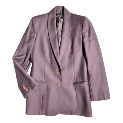 Pre-owned Dior Wool Blazer In Purple