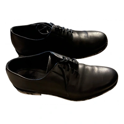 Pre-owned Jimmy Choo Leather Lace Ups In Black