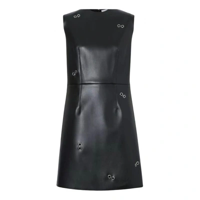Pre-owned Burberry Patent Leather Mini Dress In Black
