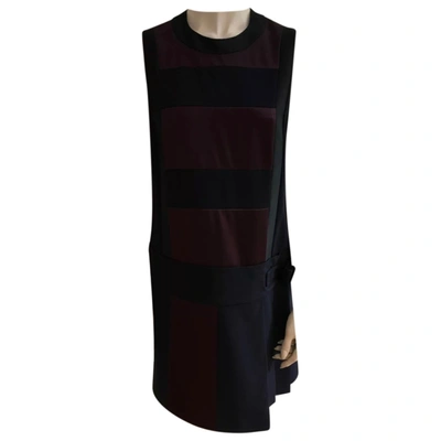 Pre-owned Victoria Beckham Silk Mini Dress In Navy