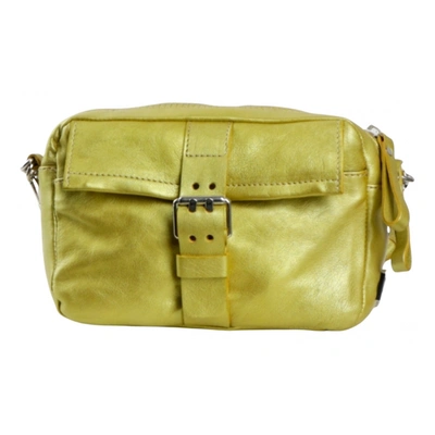Pre-owned Mjus Leather Crossbody Bag In Yellow
