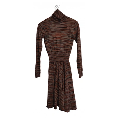 Pre-owned M Missoni Mid-length Dress In Brown