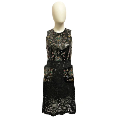 Pre-owned Christopher Kane Lace Mid-length Dress In Black