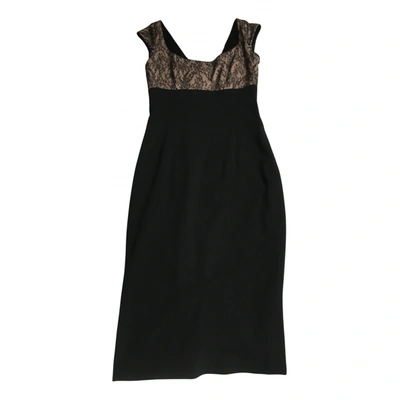 Pre-owned L'wren Scott Wool Mid-length Dress In Black