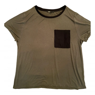 Pre-owned Maje T-shirt In Khaki