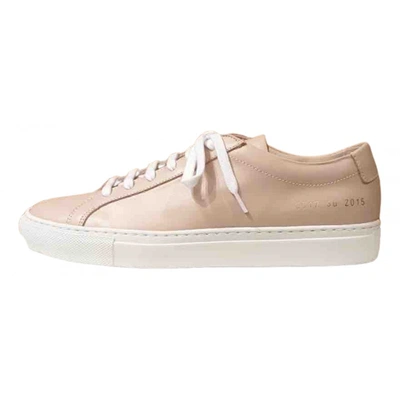 Pre-owned Common Projects Leather Trainers In Pink