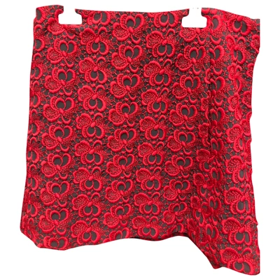 Pre-owned Msgm Mini Skirt In Red