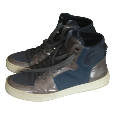 Pre-owned Saint Laurent Leather High Trainers In Multicolour