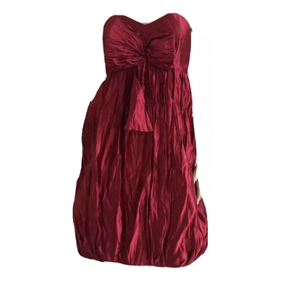 Pre-owned Allsaints Silk Mid-length Dress In Red