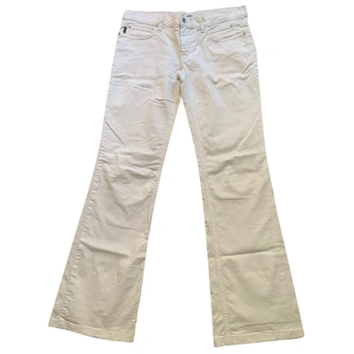 Pre-owned Moschino Cheap And Chic Straight Pants In White