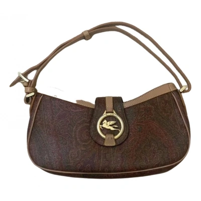 Pre-owned Etro Pony-style Calfskin Handbag In Brown