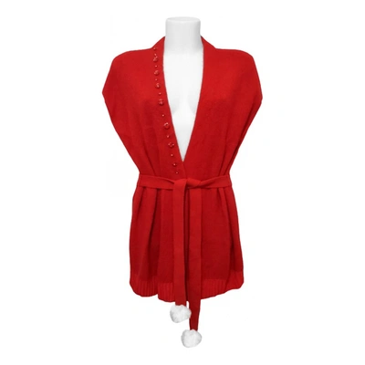 Pre-owned Jucca Wool Cardi Coat In Red