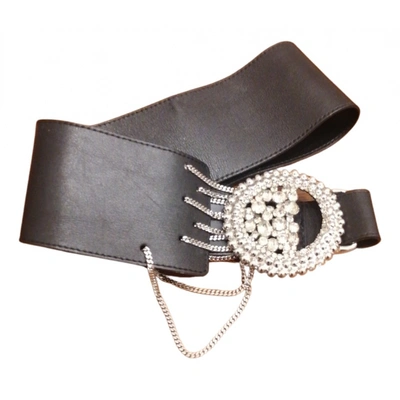 Pre-owned Orciani Leather Belt In Black