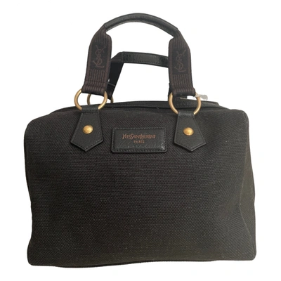 Pre-owned Saint Laurent Cloth Handbag In Black