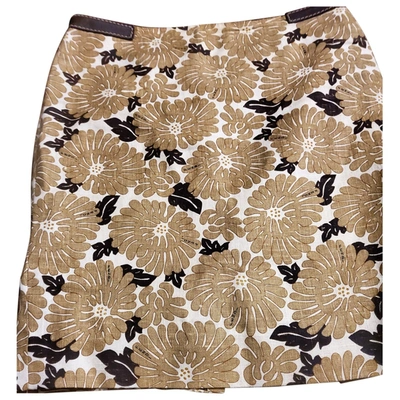 Pre-owned Fendi Mid-length Skirt In Beige