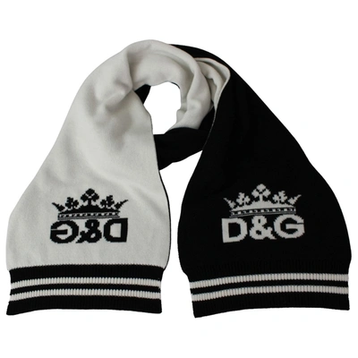 Pre-owned D&g Cashmere Scarf & Pocket Square In Black